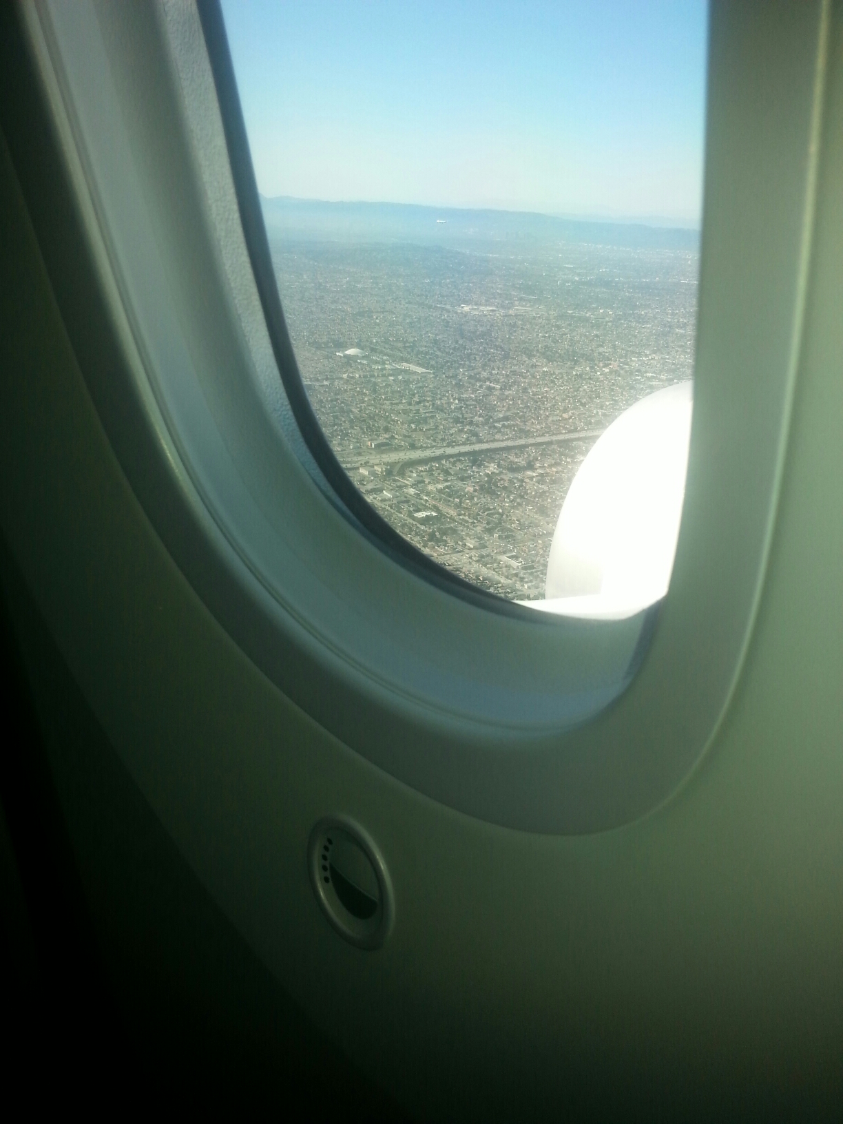 vista desde la ventana de un avión