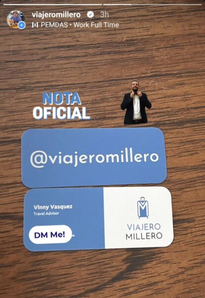 tarjetas de presentacion de Viajero Millero asesor de viajes